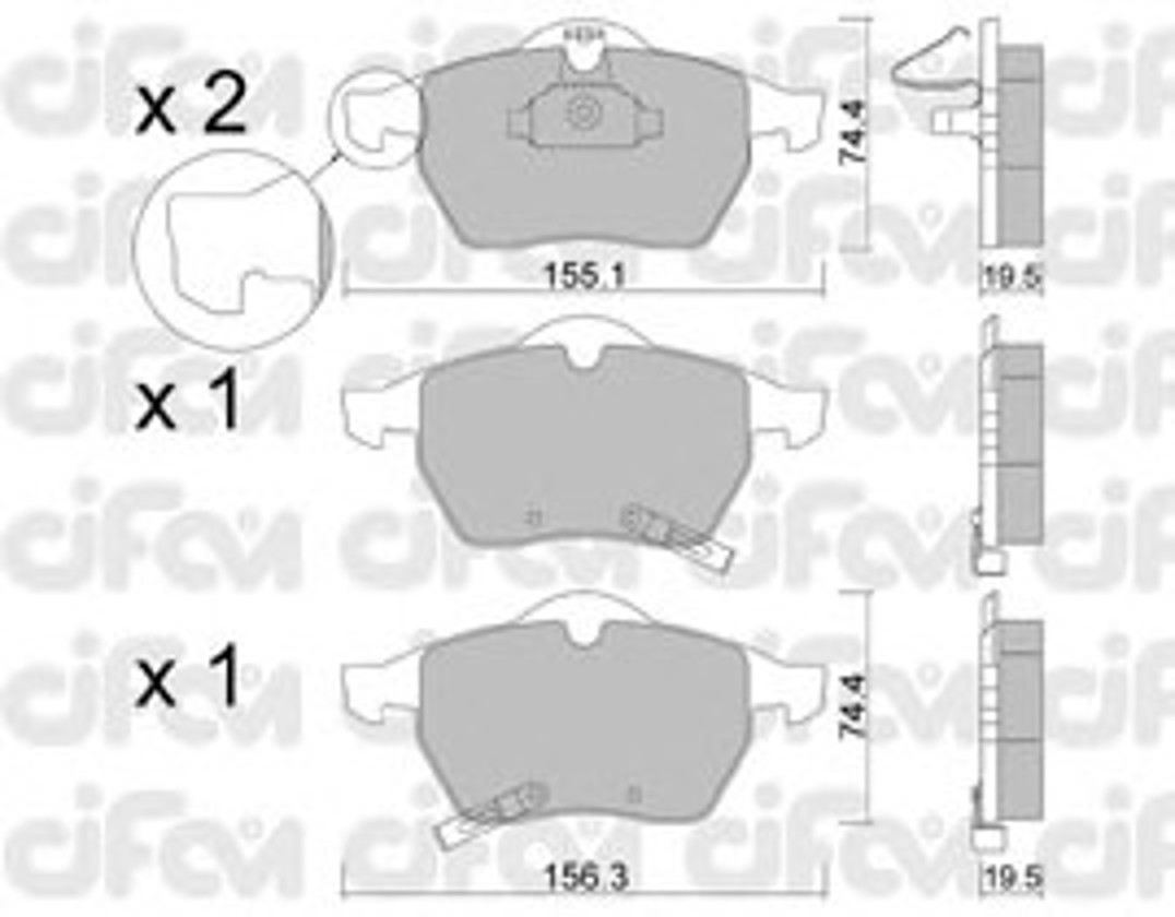 822-118-1 CIFAM Колодки тормозные дисковые