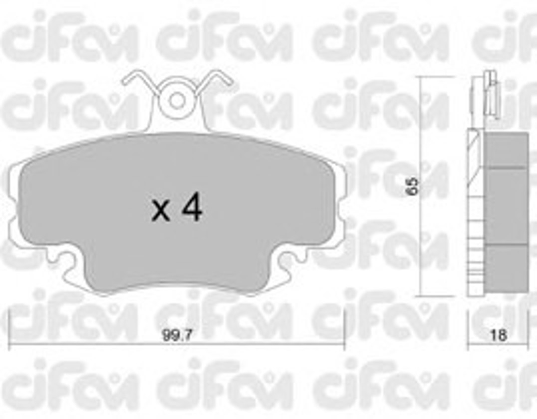 Комплект тормозных колодок дисковый тормоз CIFAM 822-120-0