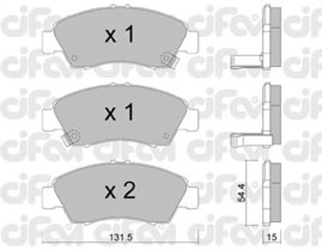 822-138-0 CIFAM Комплект тормозных колодок, дисковый тормоз