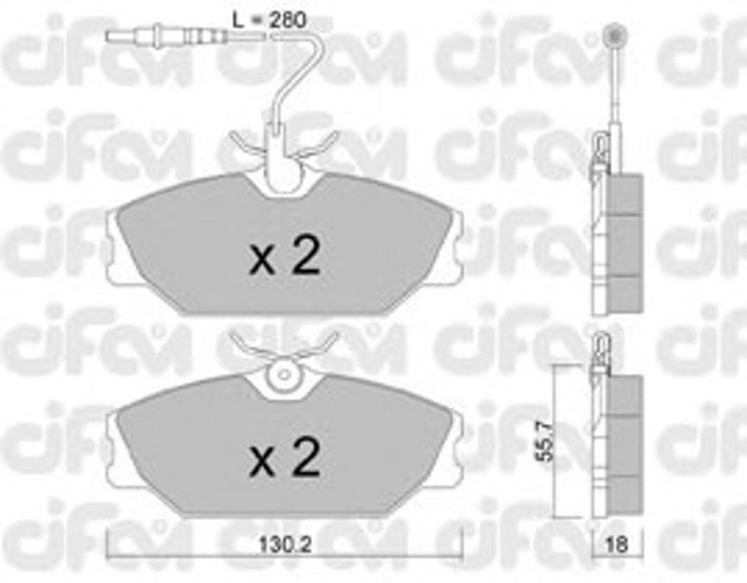 822-142-0 CIFAM Колодки тормозные дисковые