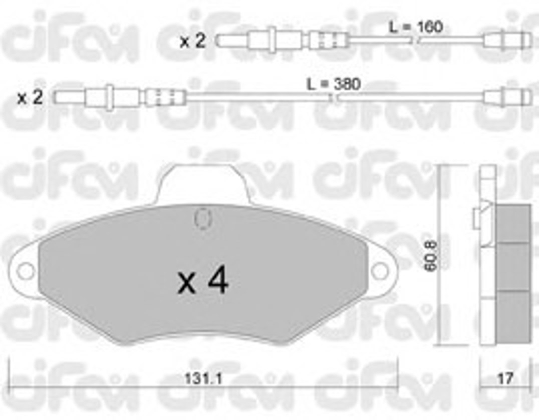 Колодки тормозные дисковые CIFAM 822-144-0
