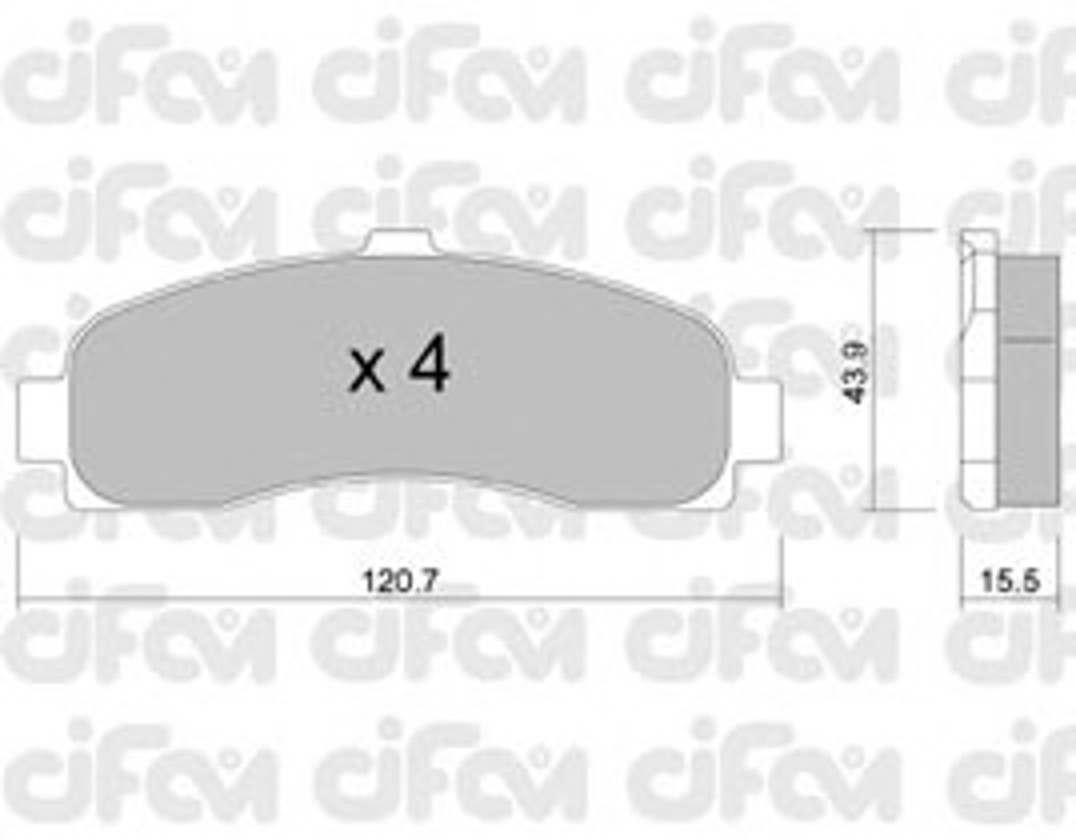 Комплект тормозных колодок дисковый тормоз CIFAM 822-145-0