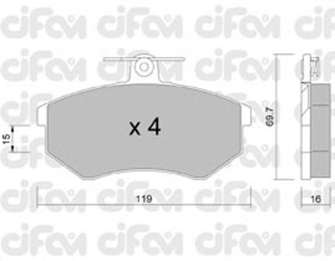Колодки тормозные дисковые CIFAM 822-148-2