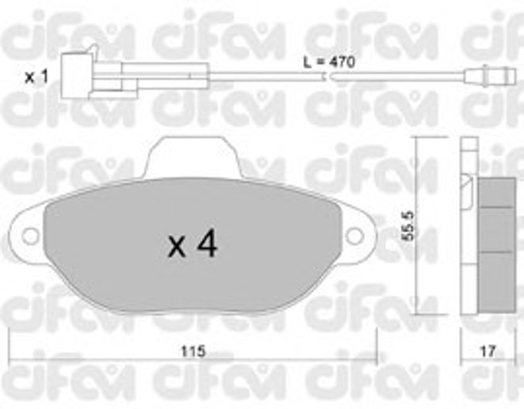 Комплект тормозных колодок дисковый тормоз CIFAM 822-159-0