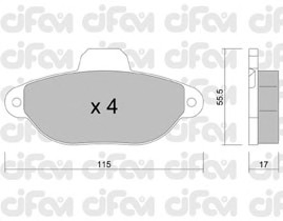 Колодки тормозные дисковые CIFAM 822-159-1
