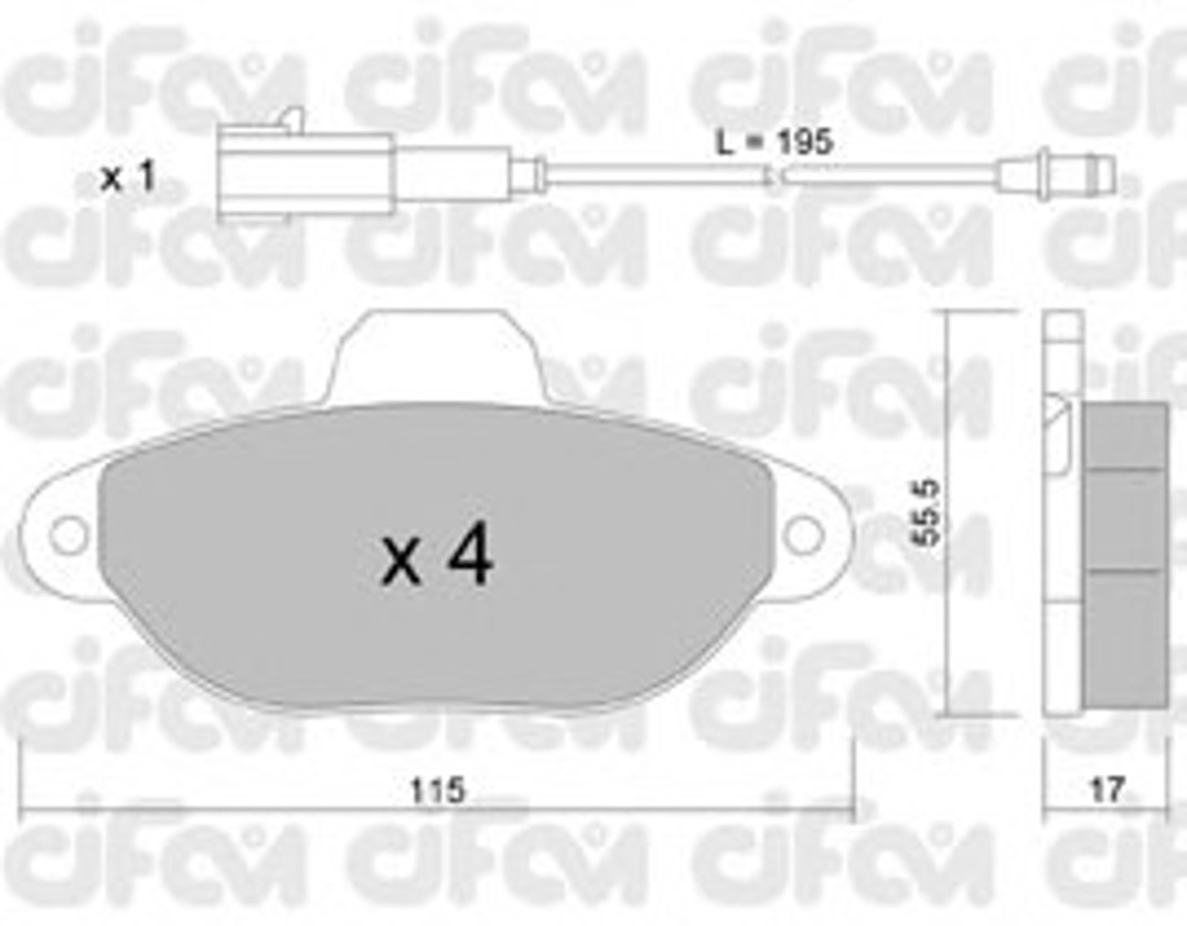 822-159-2 CIFAM Колодки тормозные дисковые