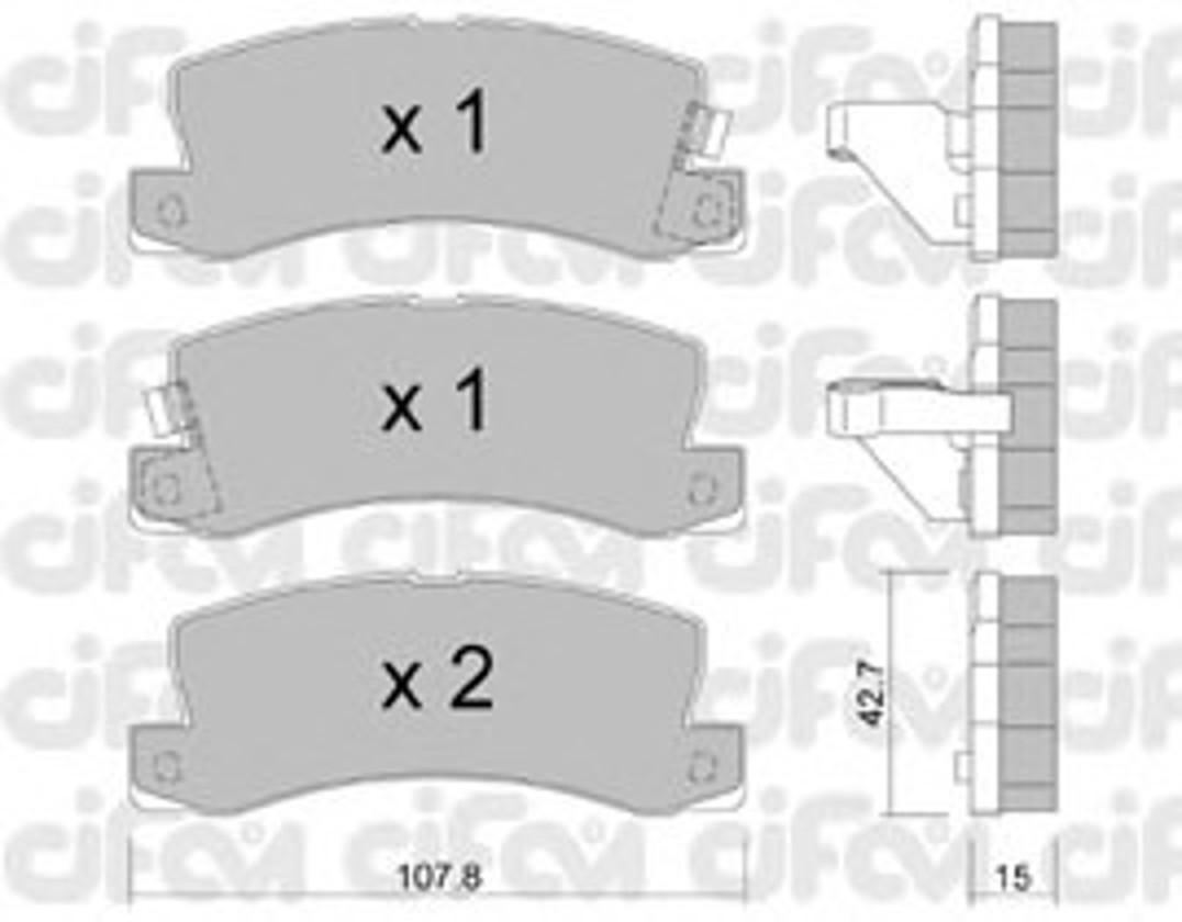 Колодки тормозные дисковые CIFAM 822-161-0