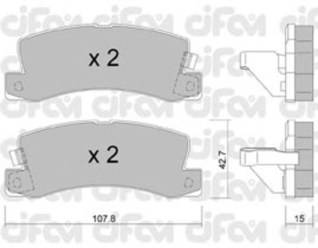 Комплект тормозных колодок дисковый тормоз CIFAM 822-161-1