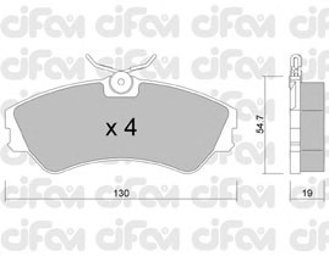 Комплект тормозных колодок дисковый тормоз CIFAM 822-162-0