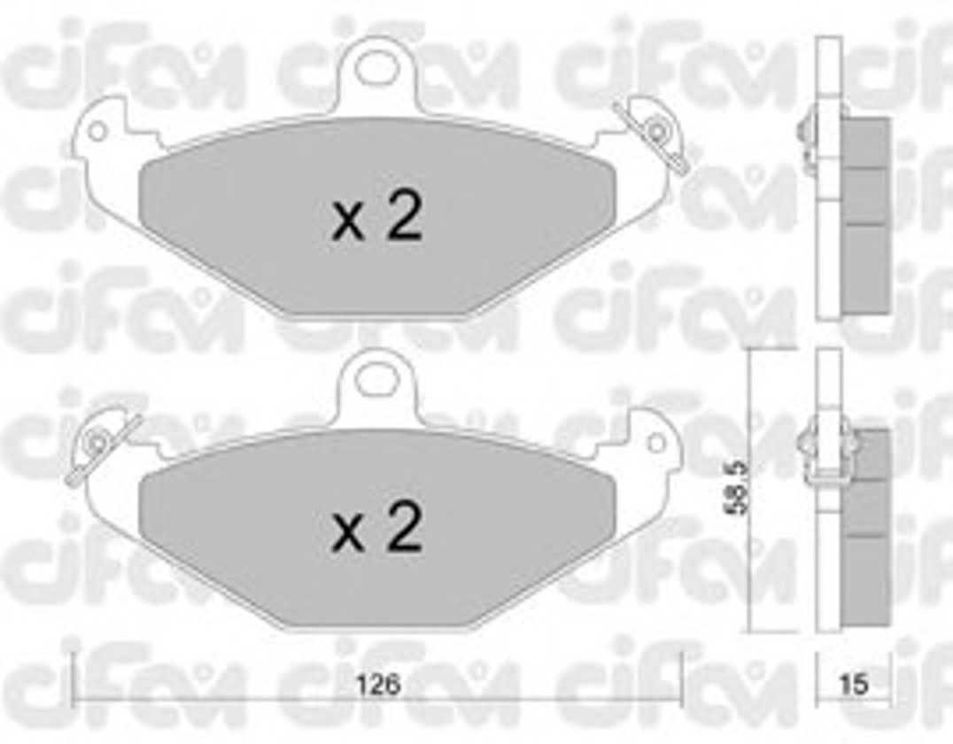 822-165-0 CIFAM Комплект тормозных колодок, дисковый тормоз