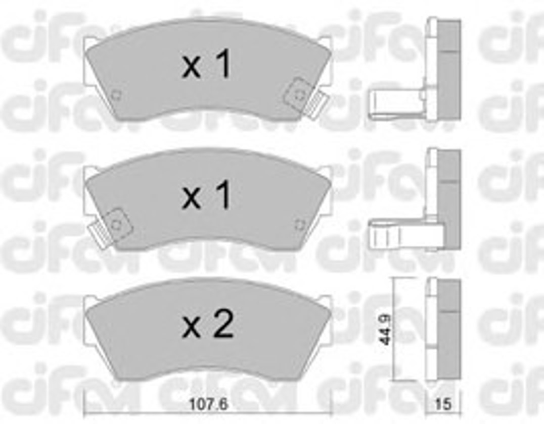 822-168-0 CIFAM Комплект тормозных колодок, дисковый тормоз