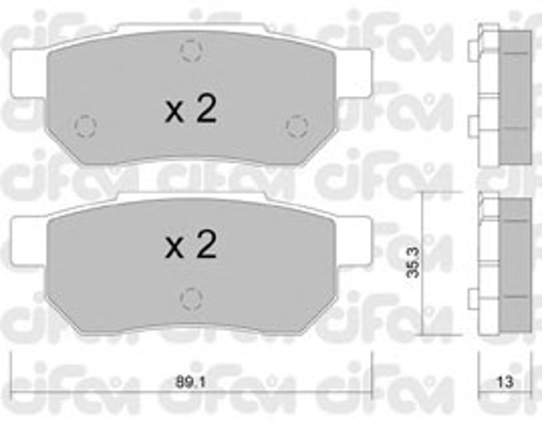 822-170-0 CIFAM Колодки тормозные дисковые