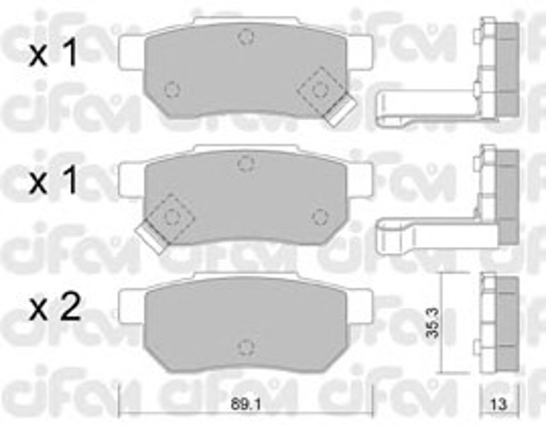 822-170-1 CIFAM Комплект тормозных колодок, дисковый тормоз