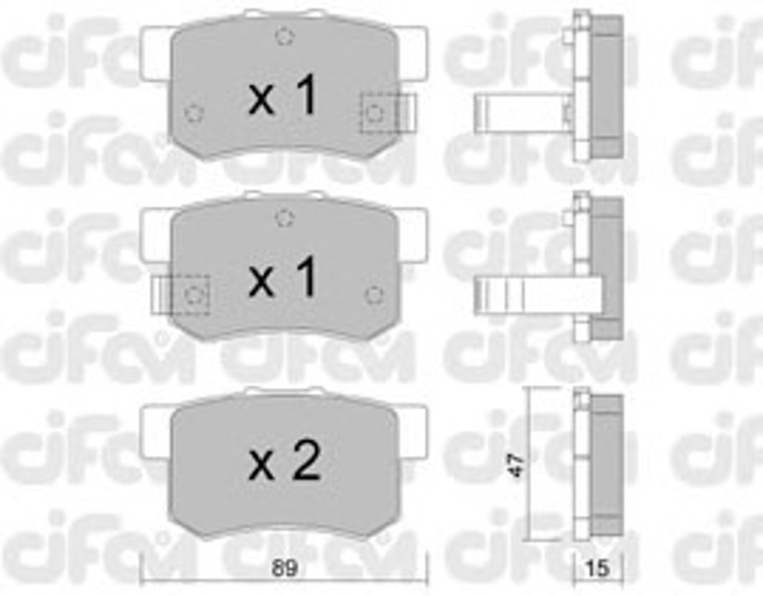 822-173-0 CIFAM Комплект тормозных колодок, дисковый тормоз