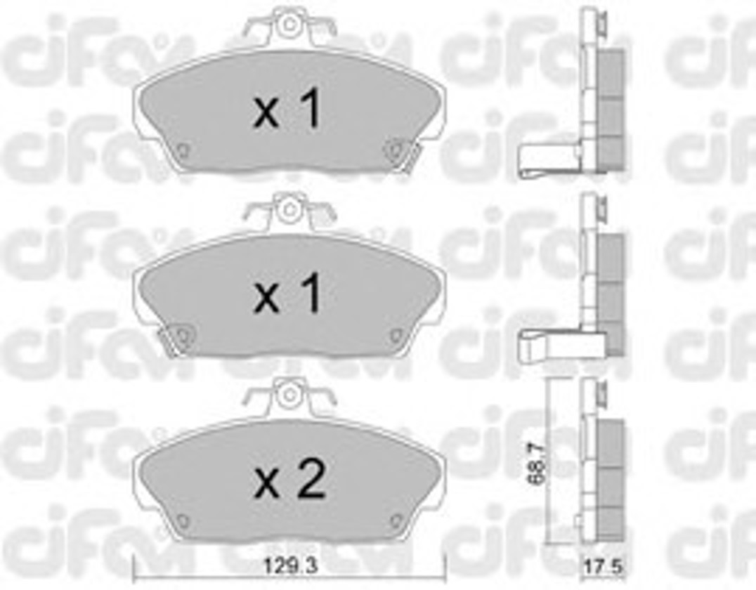 Комплект тормозных колодок дисковый тормоз CIFAM 822-174-0