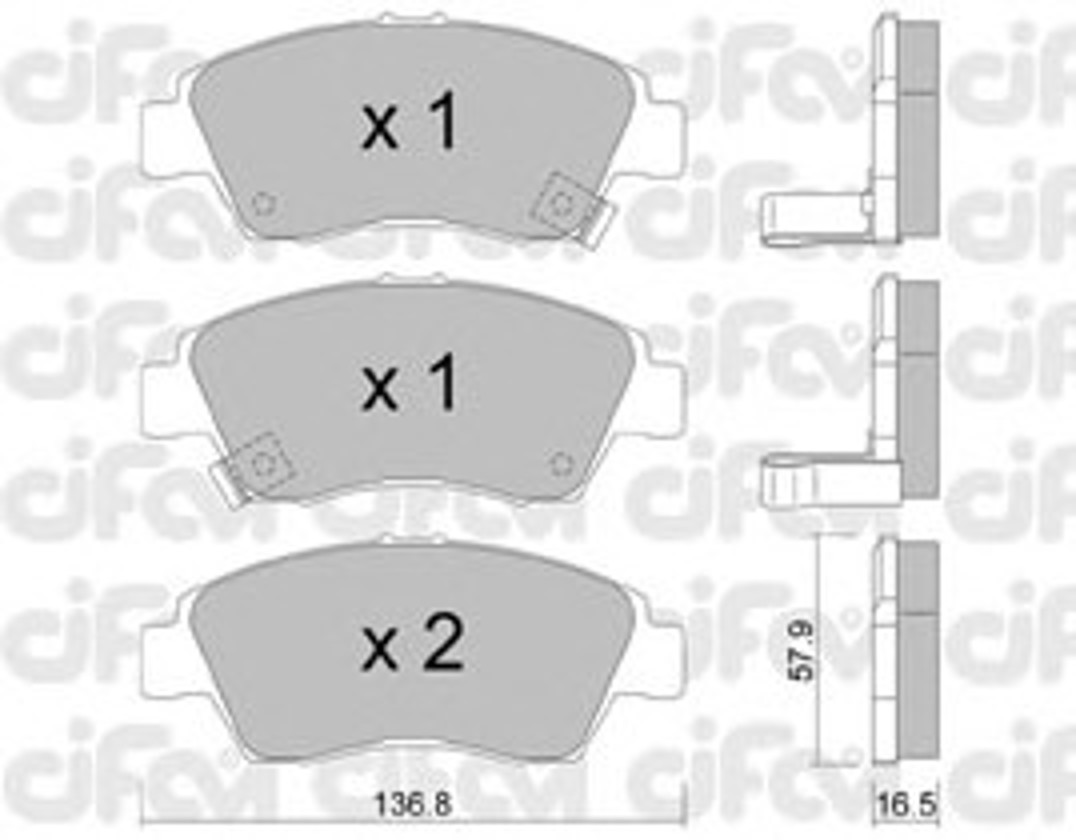 822-175-0 CIFAM Комплект тормозных колодок, дисковый тормоз