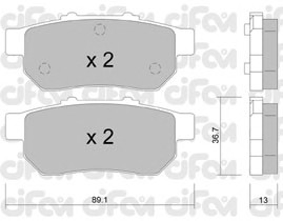 822-176-0 CIFAM Комплект тормозных колодок, дисковый тормоз