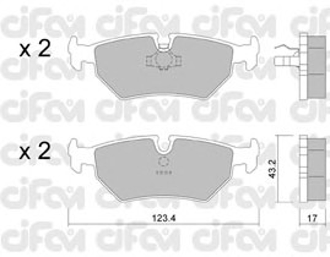 822-178-0 CIFAM Комплект тормозных колодок, дисковый тормоз