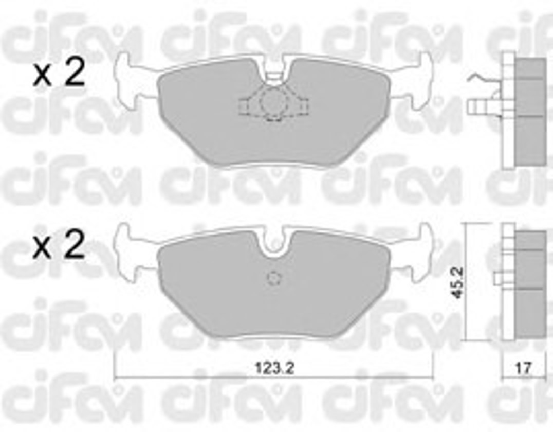 822-180-0 CIFAM Комплект тормозных колодок, дисковый тормоз