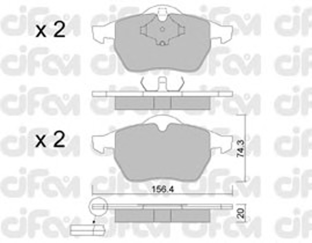 822-181-2 CIFAM Колодки тормозные дисковые