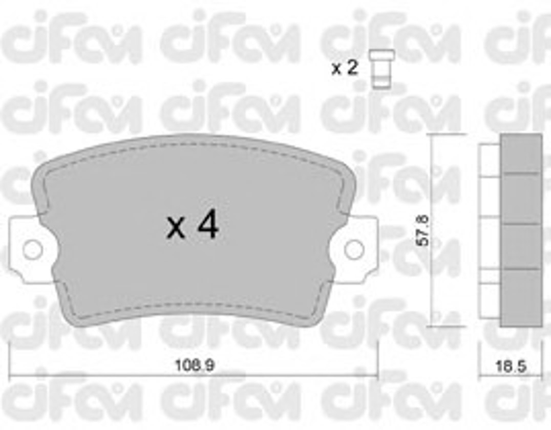 822-186-0 CIFAM Колодки тормозные дисковые