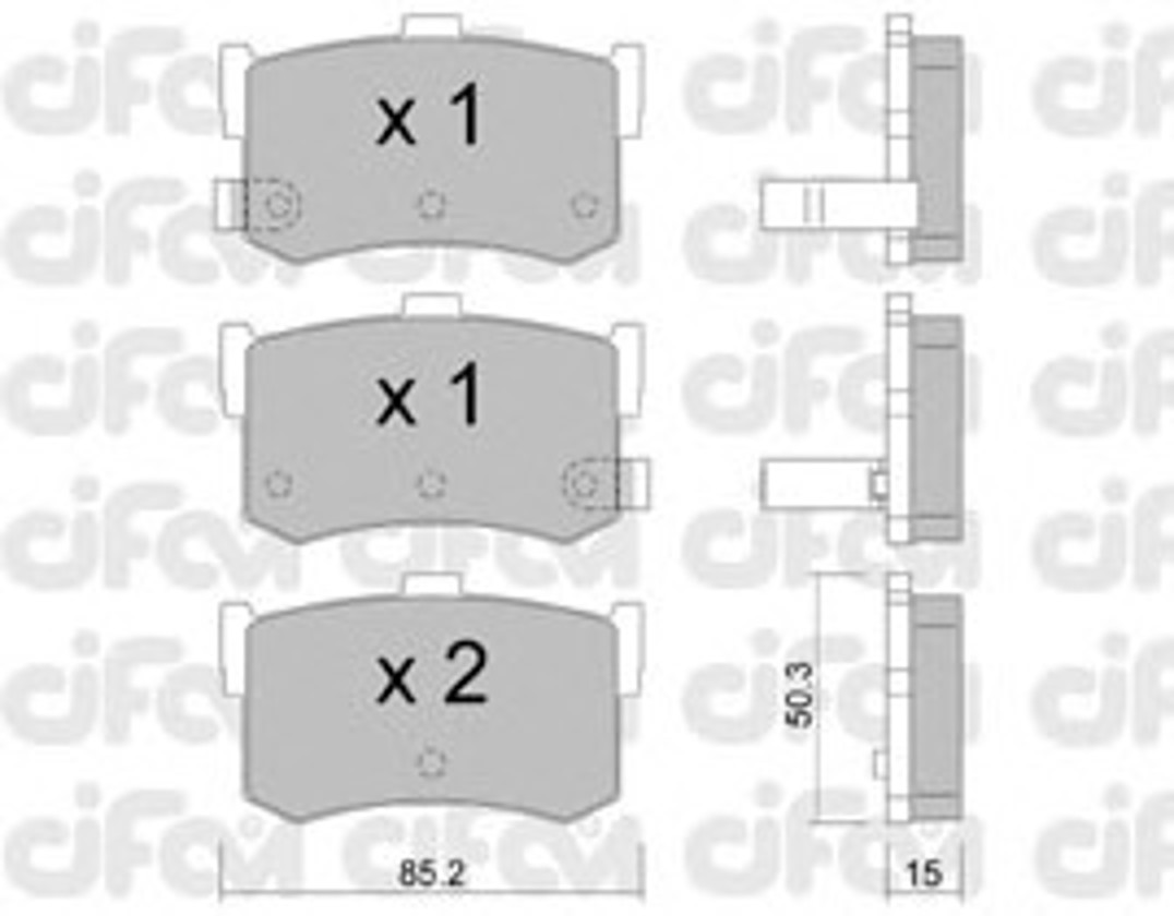 822-187-0 CIFAM Колодки тормозные дисковые