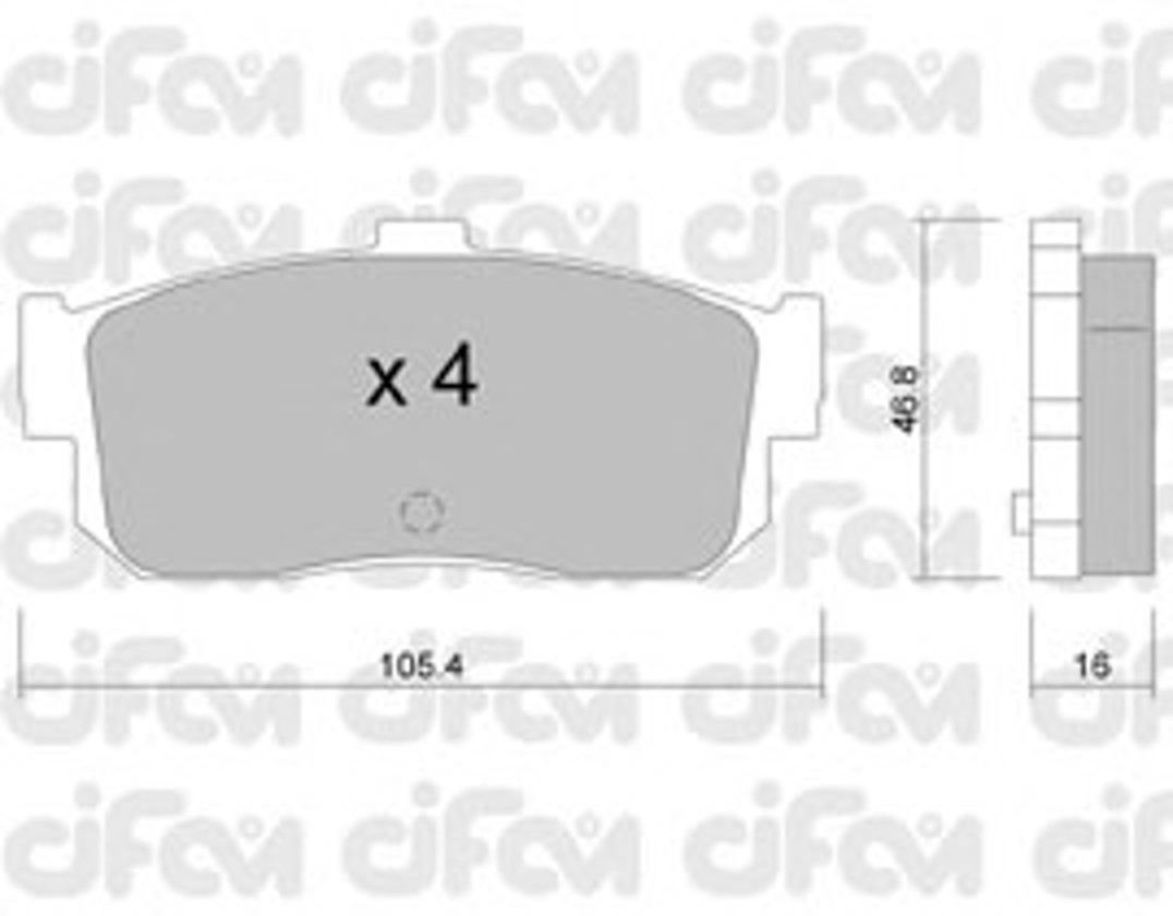 Комплект тормозных колодок дисковый тормоз CIFAM 822-193-0