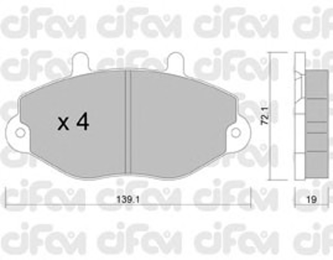 822-195-0 CIFAM Колодки тормозные дисковые