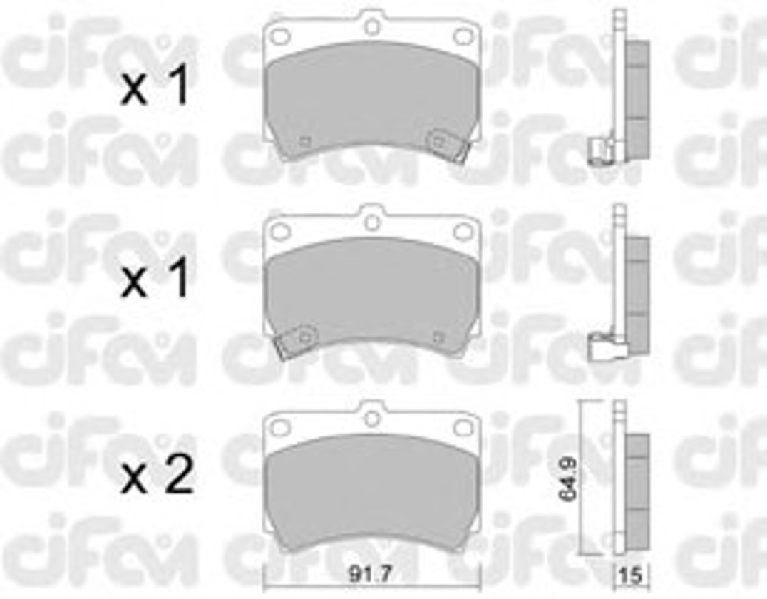 822-196-0 CIFAM Колодки тормозные дисковые