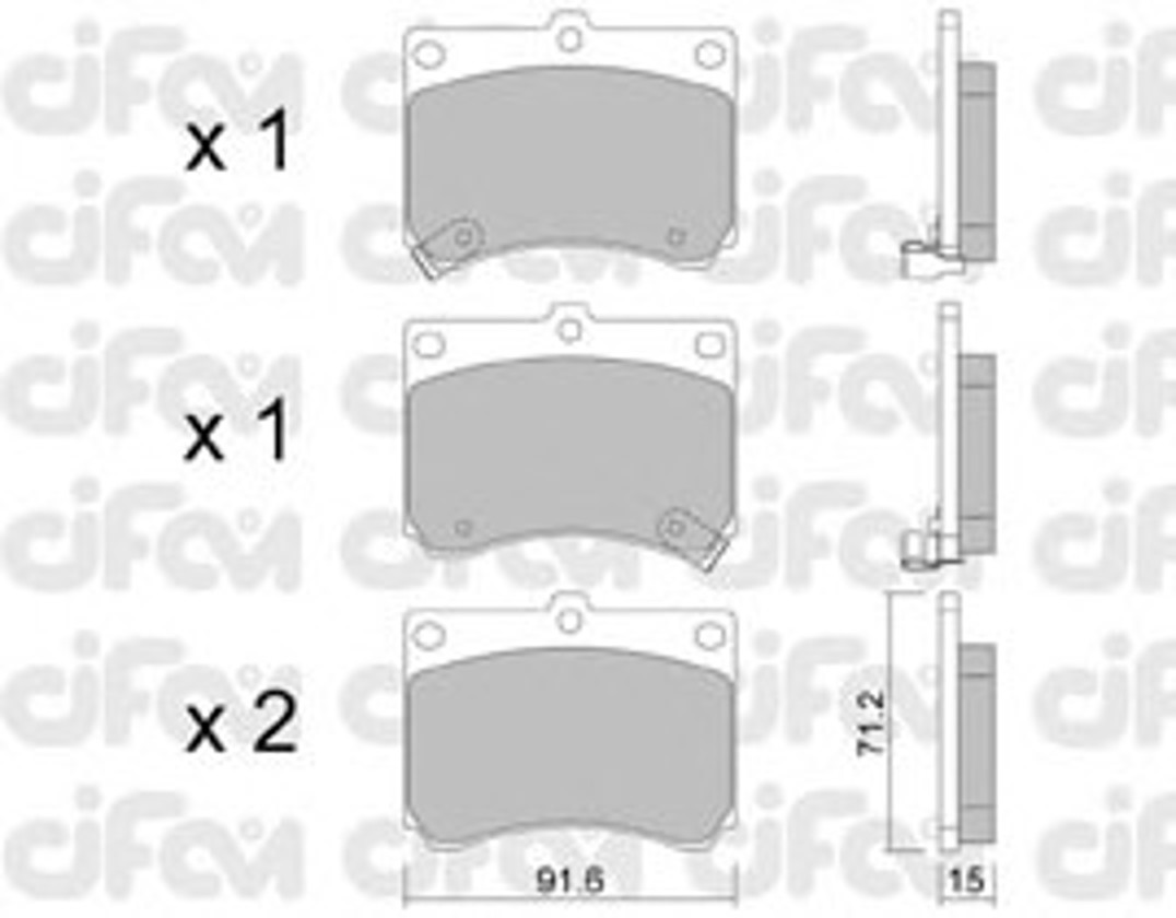 822-197-0 CIFAM Комплект тормозных колодок, дисковый тормоз