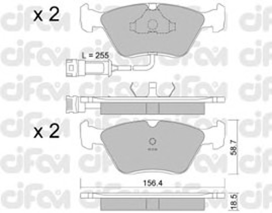 Колодки тормозные дисковые CIFAM 822-205-1