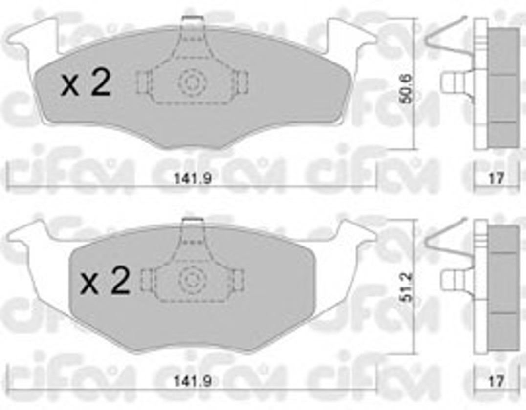 822-206-0 CIFAM Колодки тормозные дисковые