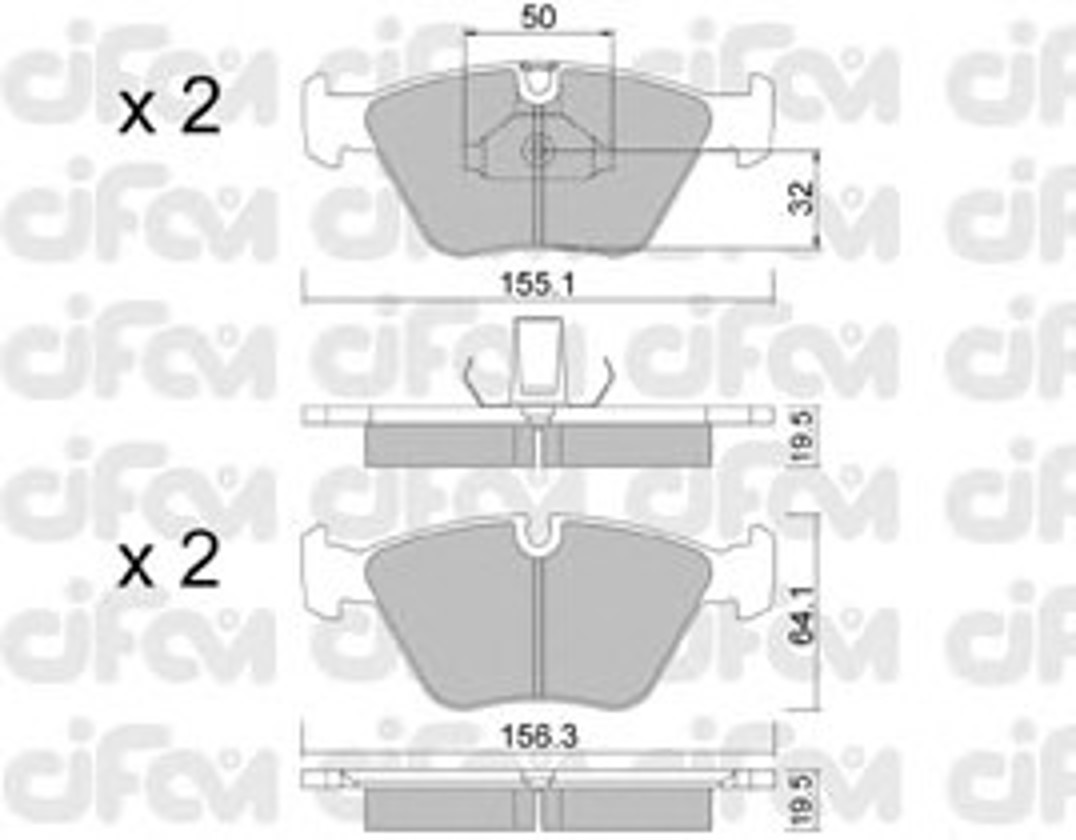 Колодки тормозные дисковые CIFAM 822-207-5