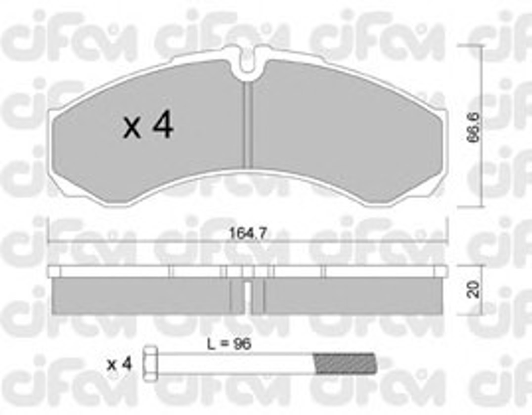 Колодки тормозные дисковые CIFAM 822-212-0