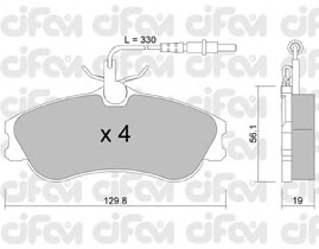 822-217-0 CIFAM Комплект тормозных колодок, дисковый тормоз