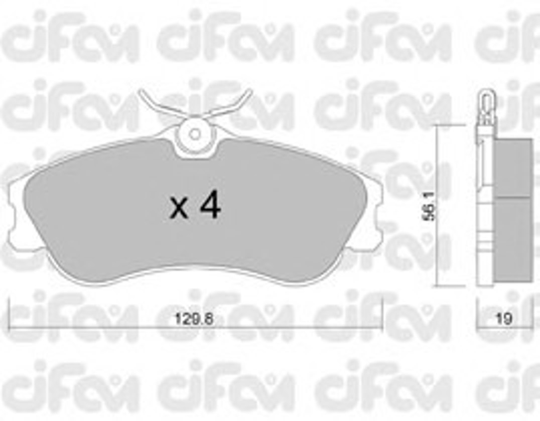 Комплект тормозных колодок дисковый тормоз CIFAM 822-217-1