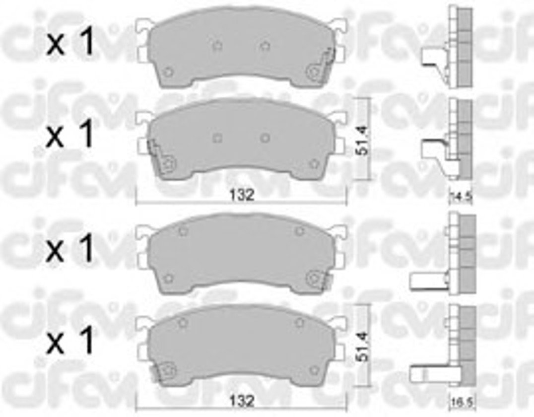 822-223-0 CIFAM Комплект тормозных колодок, дисковый тормоз