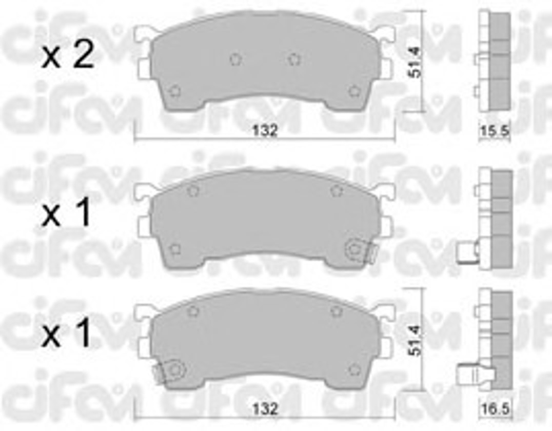 822-223-1 CIFAM Комплект тормозных колодок, дисковый тормоз