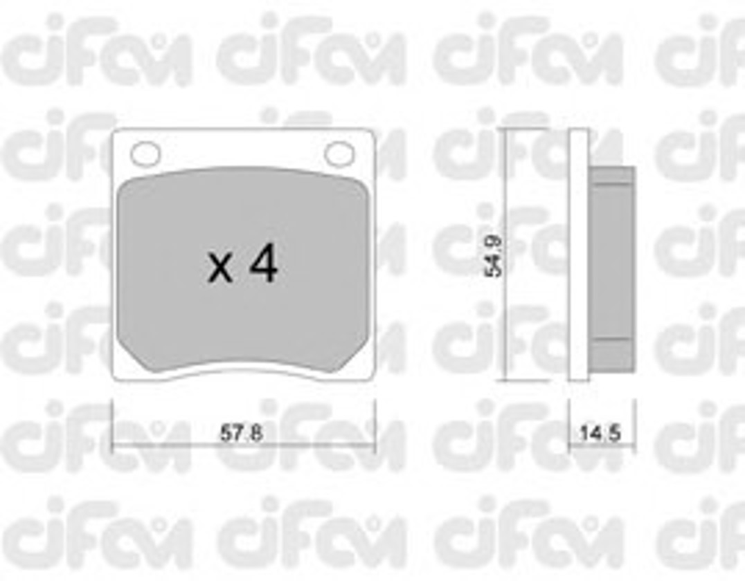 822-229-0 CIFAM Комплект тормозных колодок, дисковый тормоз