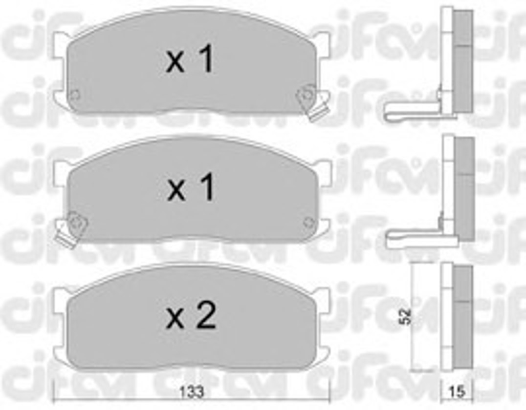 822-232-1 CIFAM Комплект тормозных колодок, дисковый тормоз