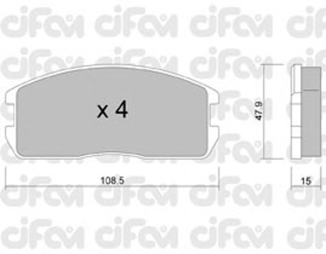 Колодки тормозные дисковые CIFAM 822-238-0