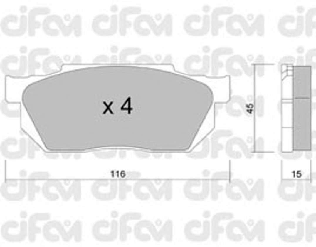 822-247-0 CIFAM Комплект тормозных колодок, дисковый тормоз