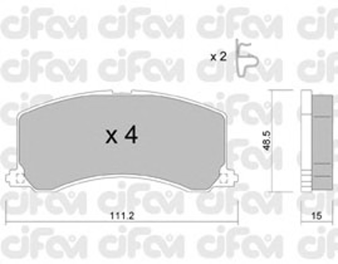 Колодки тормозные дисковые CIFAM 822-248-0