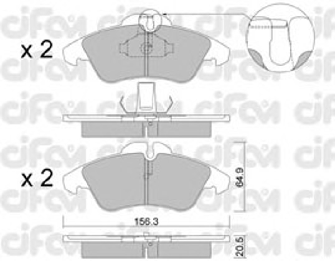 Колодки тормозные дисковые CIFAM 822-256-0