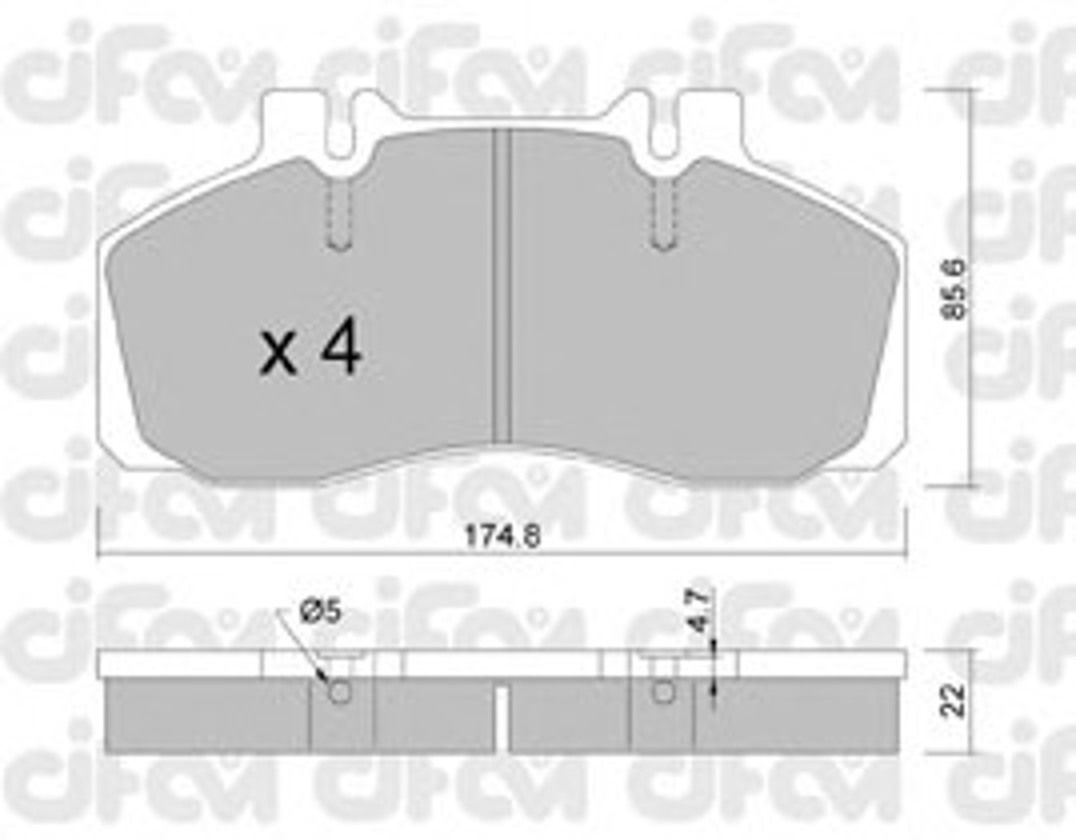 822-266-0 CIFAM Колодки тормозные дисковые