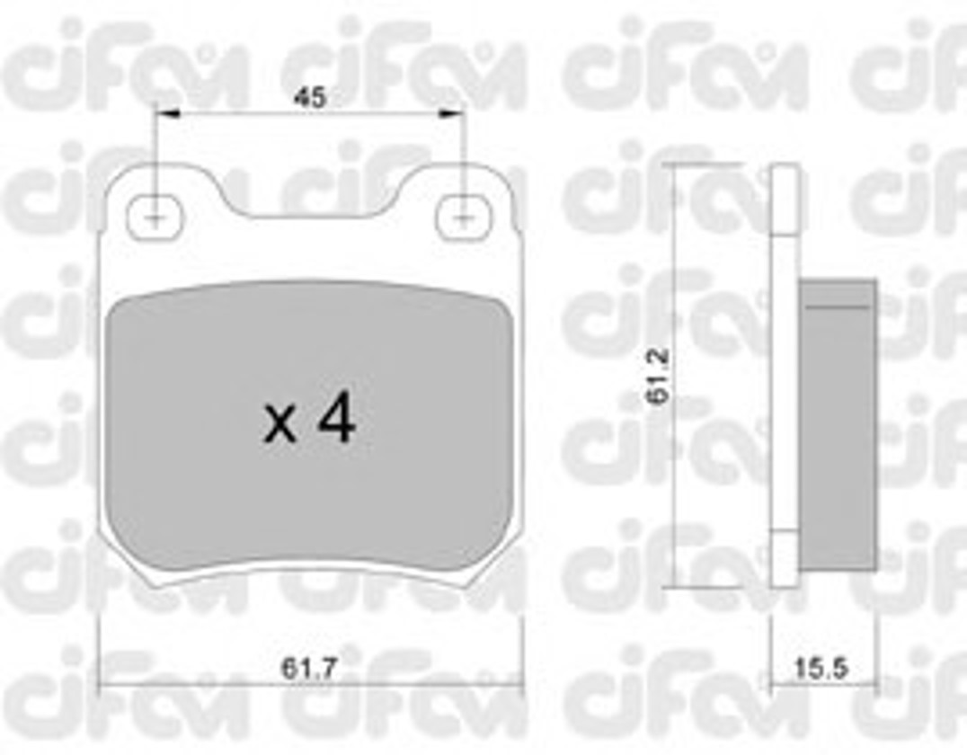 Колодки тормозные дисковые комплект CIFAM 822-275-0