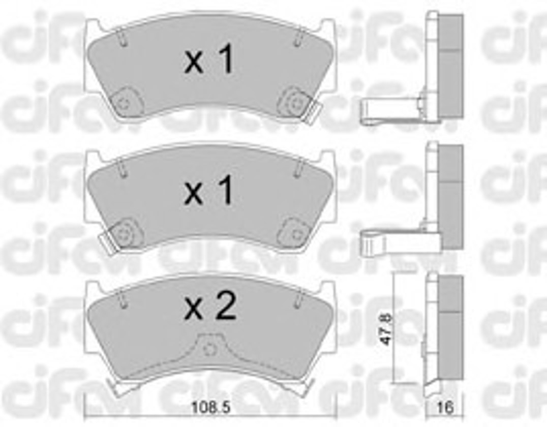 822-278-0 CIFAM Комплект тормозных колодок, дисковый тормоз