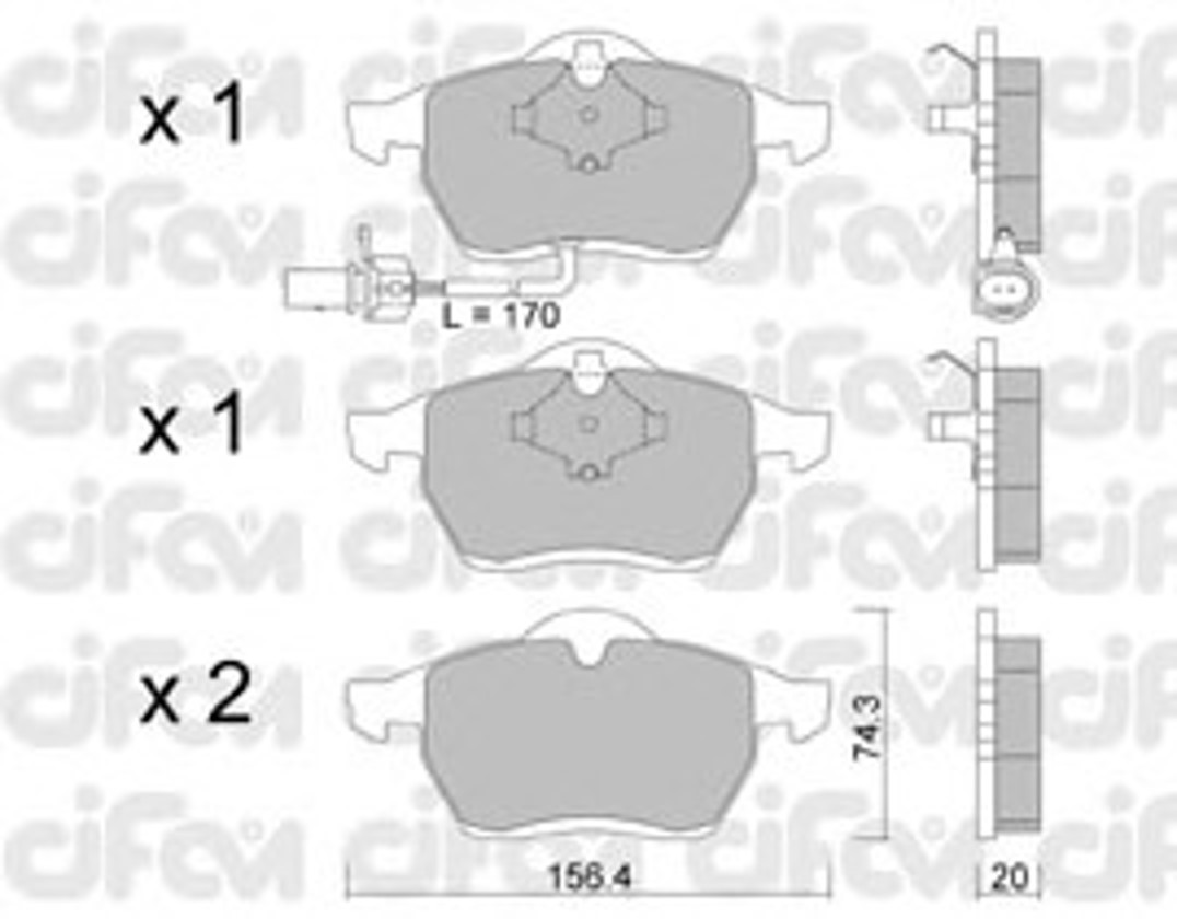 Колодки тормозные дисковые CIFAM 822-279-1