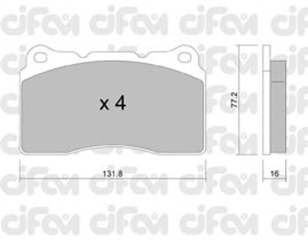 Колодки тормозные дисковые CIFAM 822-288-1