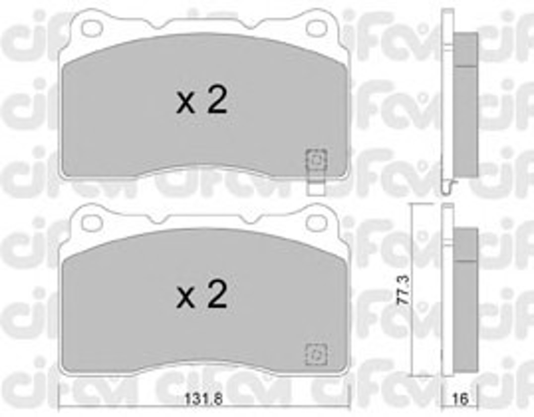 Комплект тормозных колодок дисковый тормоз CIFAM 822-288-5